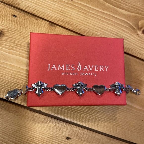 James Avery Retired Guardian Angel Heart Bracelet - Picture 3 of 5